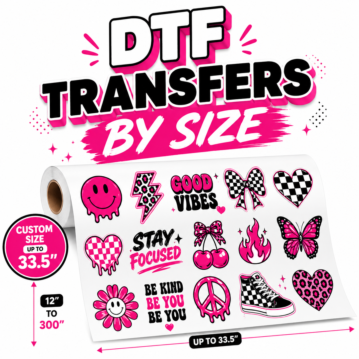 DTF Transfers By Size